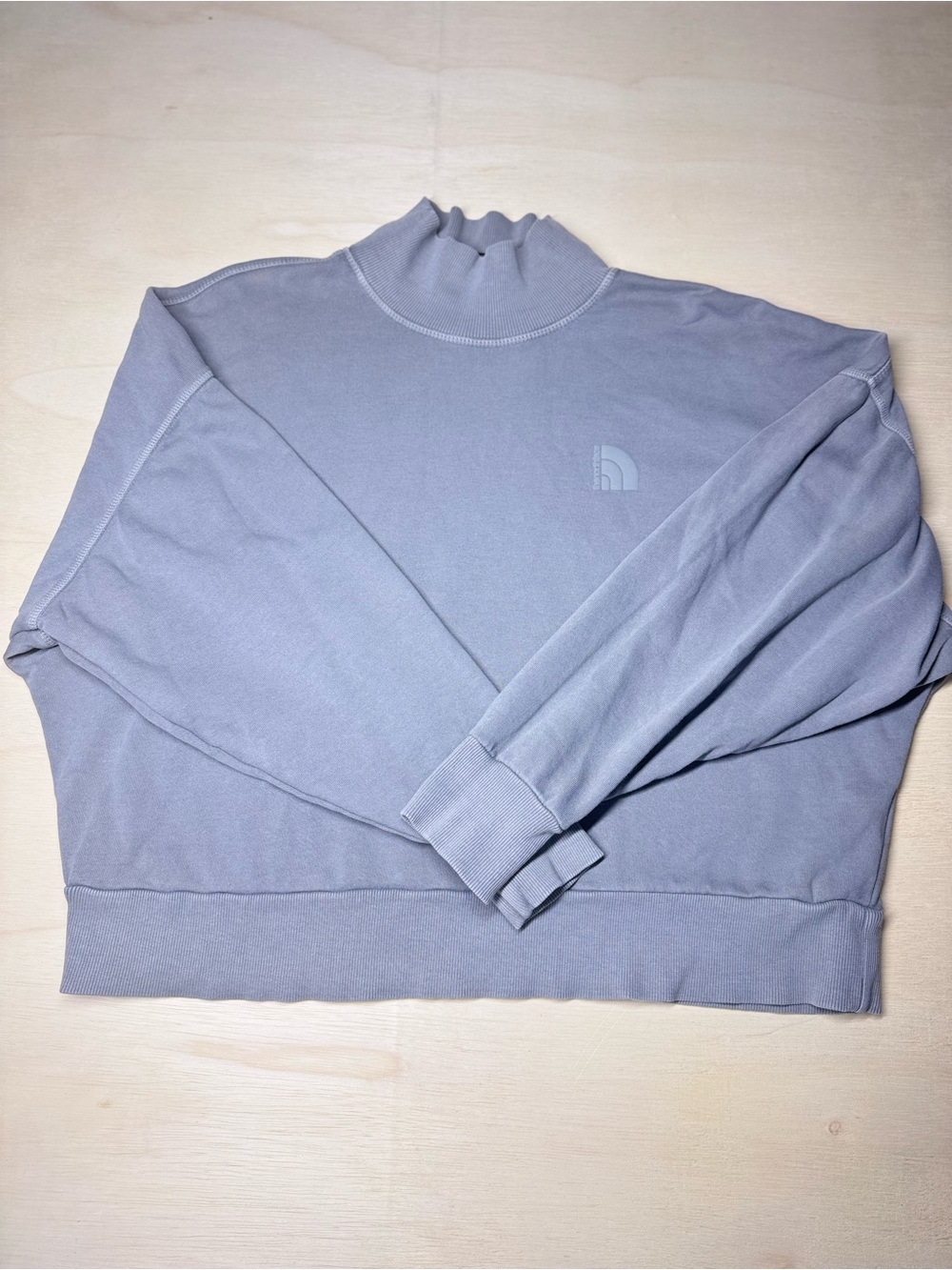 The North Face Garment Dye Mock Neck Pullover Sweatshirt L